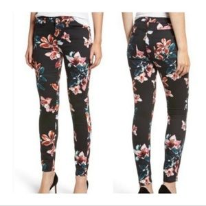 NWT 7 For All Mankind floral ankle skinny pants